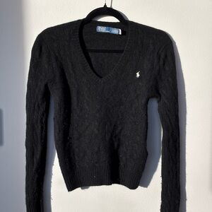 Polo Ralph Lauren Black V-Neck Sweater